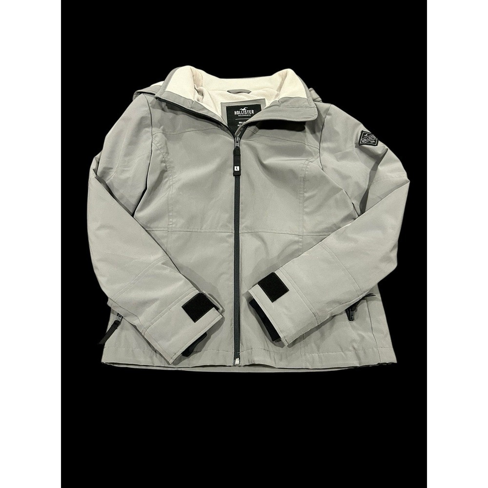 Hollister California All Weather Jacket Women's Medium Grey Hooded Winter Coat - Picture 3 of 16